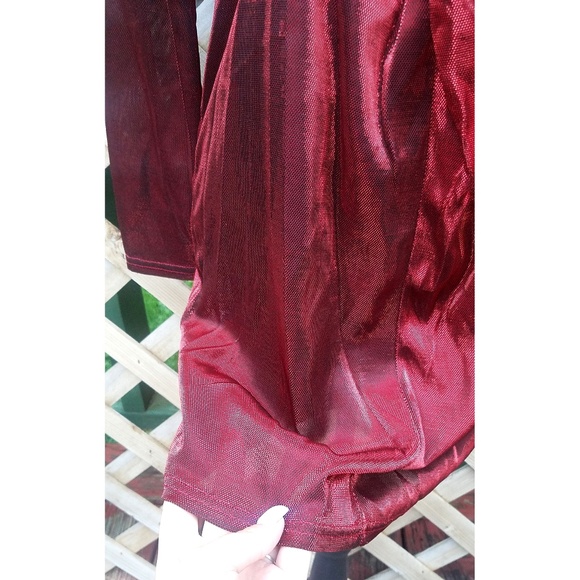 HP - Metallic Ruby Red Twist Front Party Dress - Picture 7 of 8